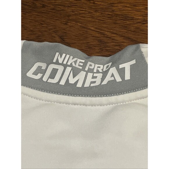 Nike Mens Pro Combat Dri Fit Crew Neck Long Sleeve Fitted Pullover Shirt Size M - Picture 10 of 13